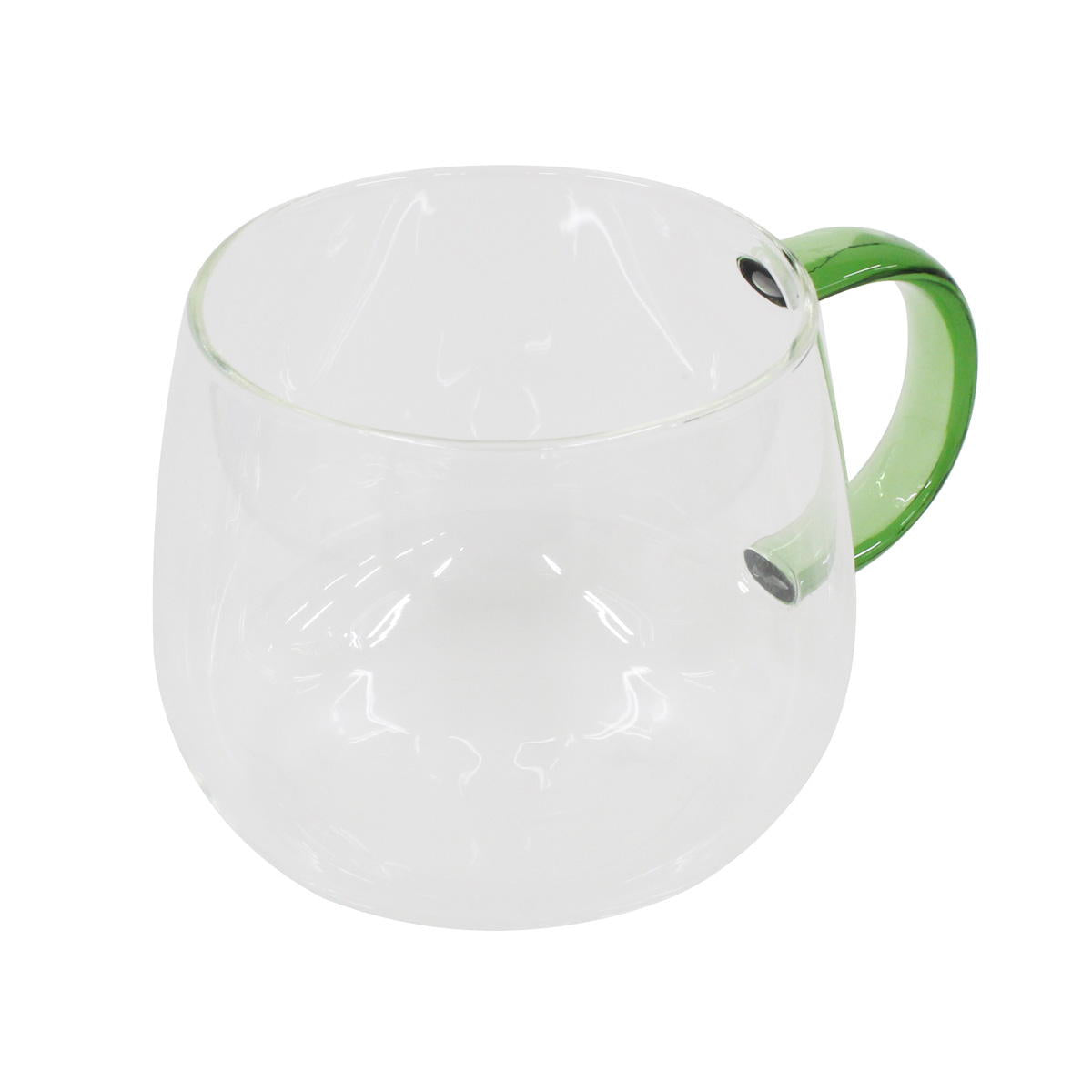 耐熱ガラスマグ 350mL グリーン 367495