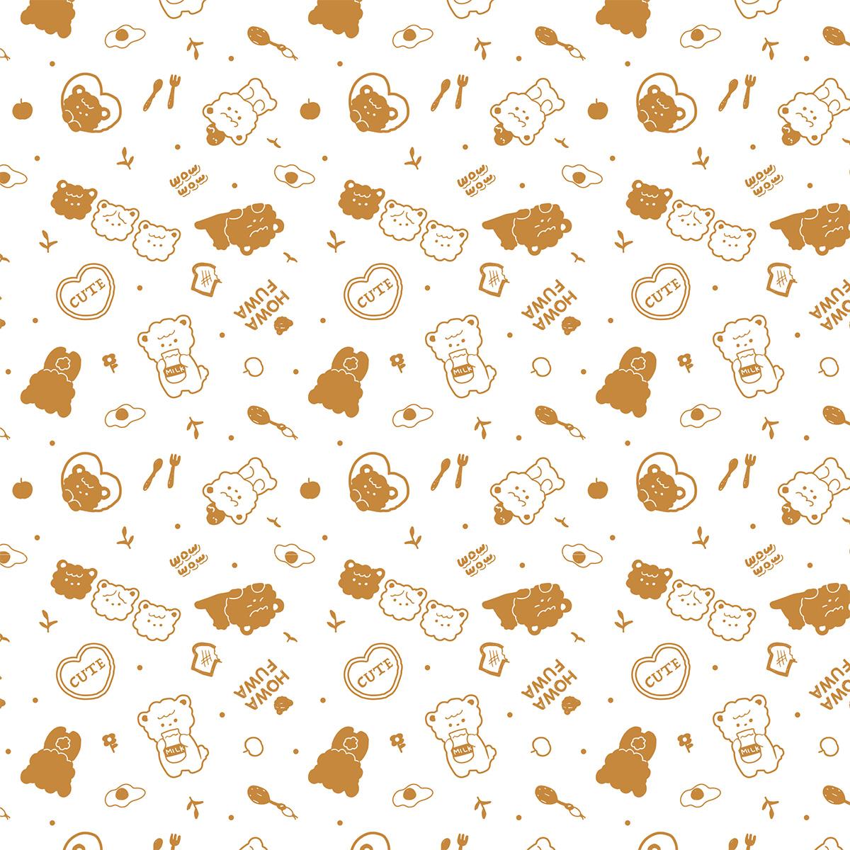 クッキングシート 約25cm×2.5m クマちゃん柄 367524