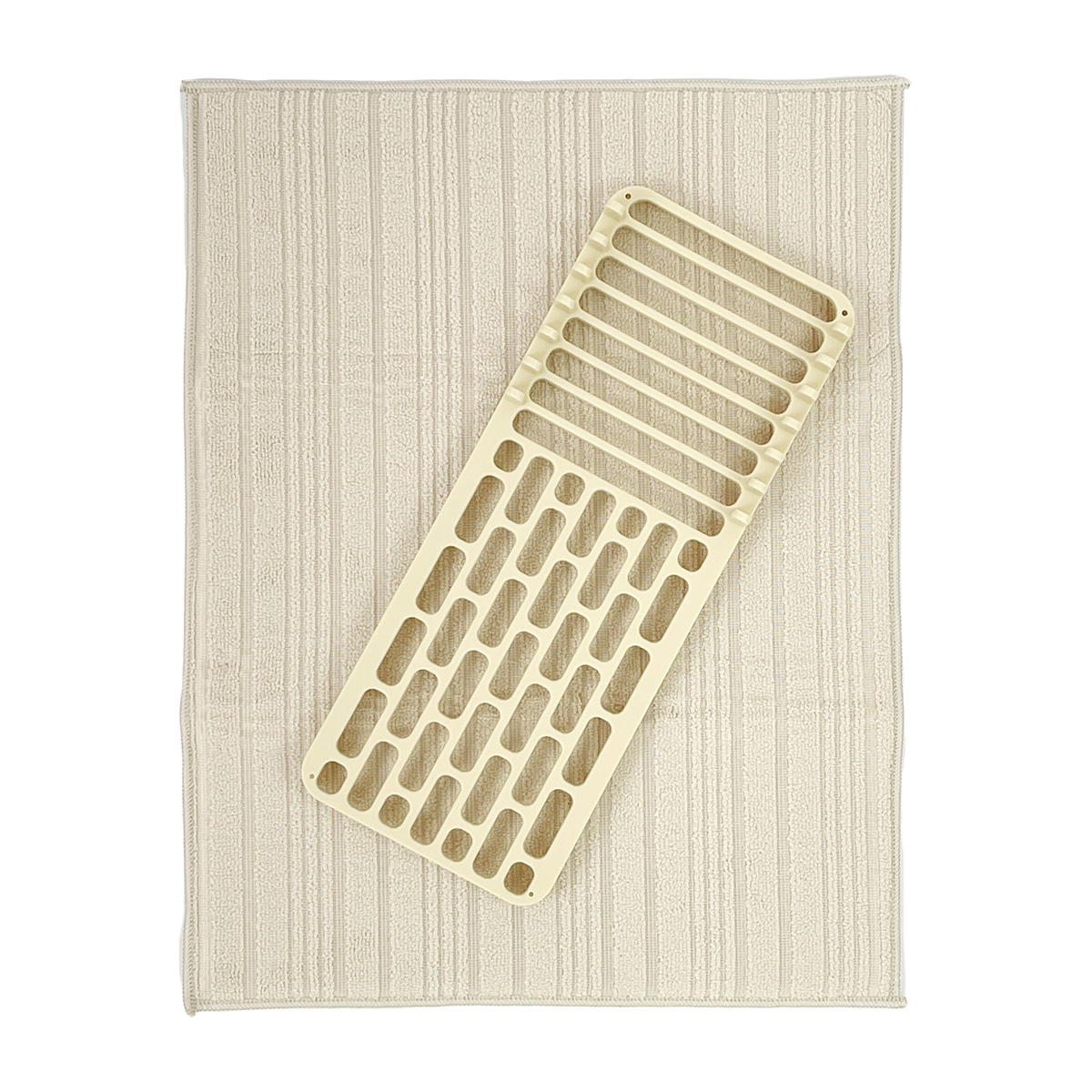 【在庫限り】水切りラック吸水マットセット 367537