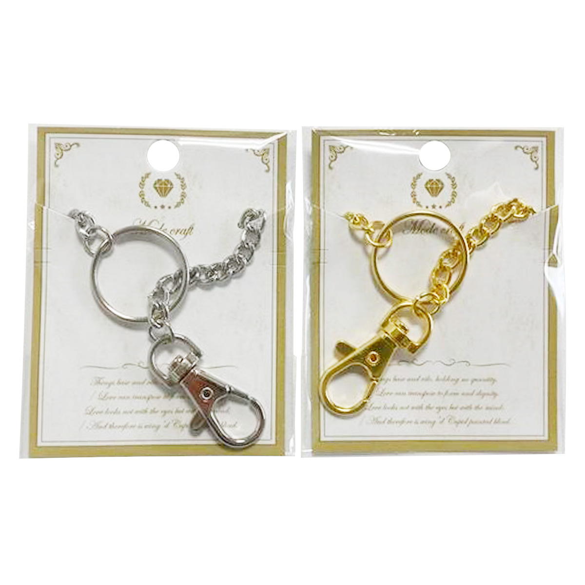 アクセサリーパーツ 金具 シェリ バックチャーム(シルバー・ゴールド) 367592
