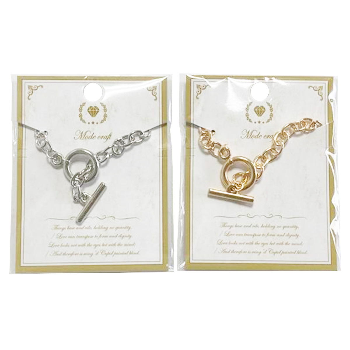 アクセサリーパーツ 金具 シェリ チェーンブレスレット(シルバー・ゴールド) 367593