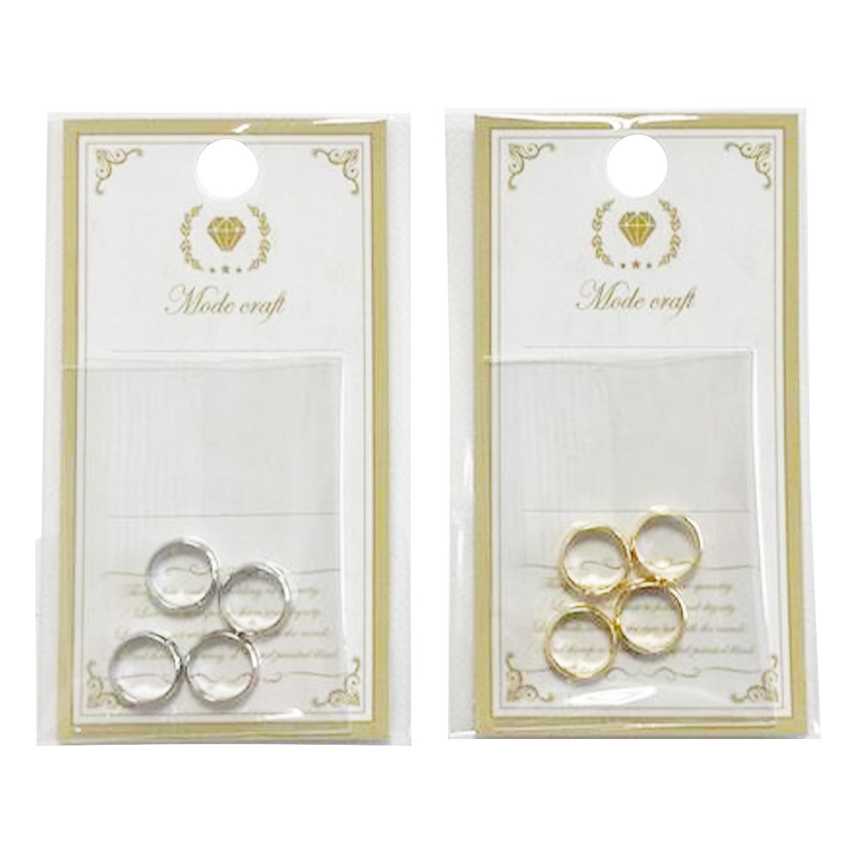 アクセサリーパーツ 金具 シェリ  ビーズフレームリング 10mm(シルバー・ゴールド) 367598