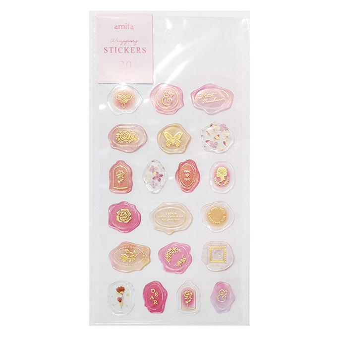 ラッピングシール シーリング 20片 クリアカラー 367628