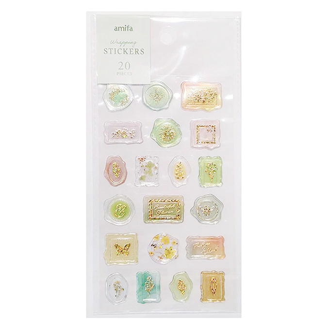 ラッピングシール シーリング 20片 クリアカラー 367628