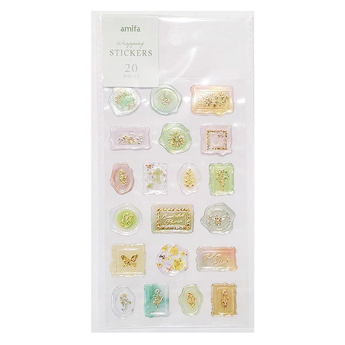 ラッピングシール シーリング 20片 クリアカラー 367628