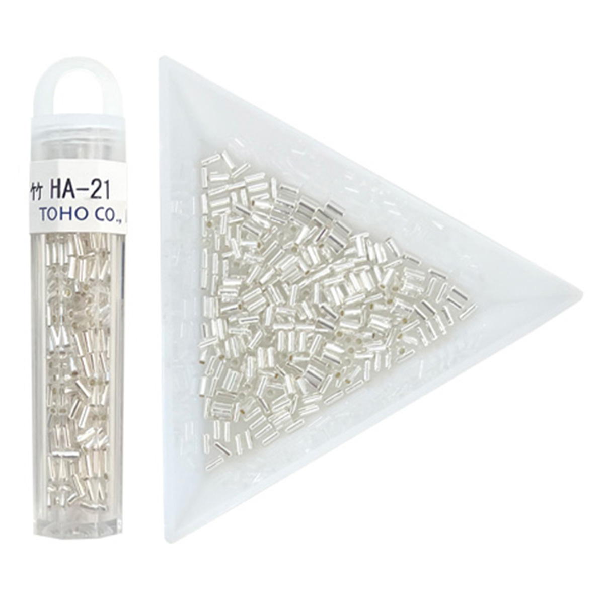 ビーズ クラフトビーズ HA-21タケ ギンメッキシルバー 3mm 367643