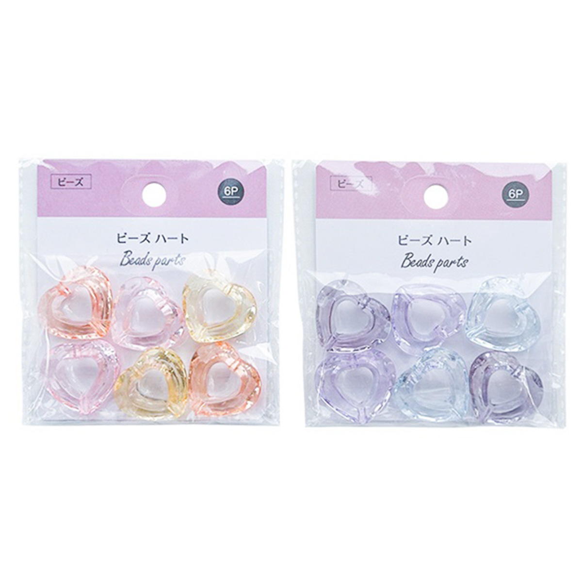 ビーズ ハート 6P 367655