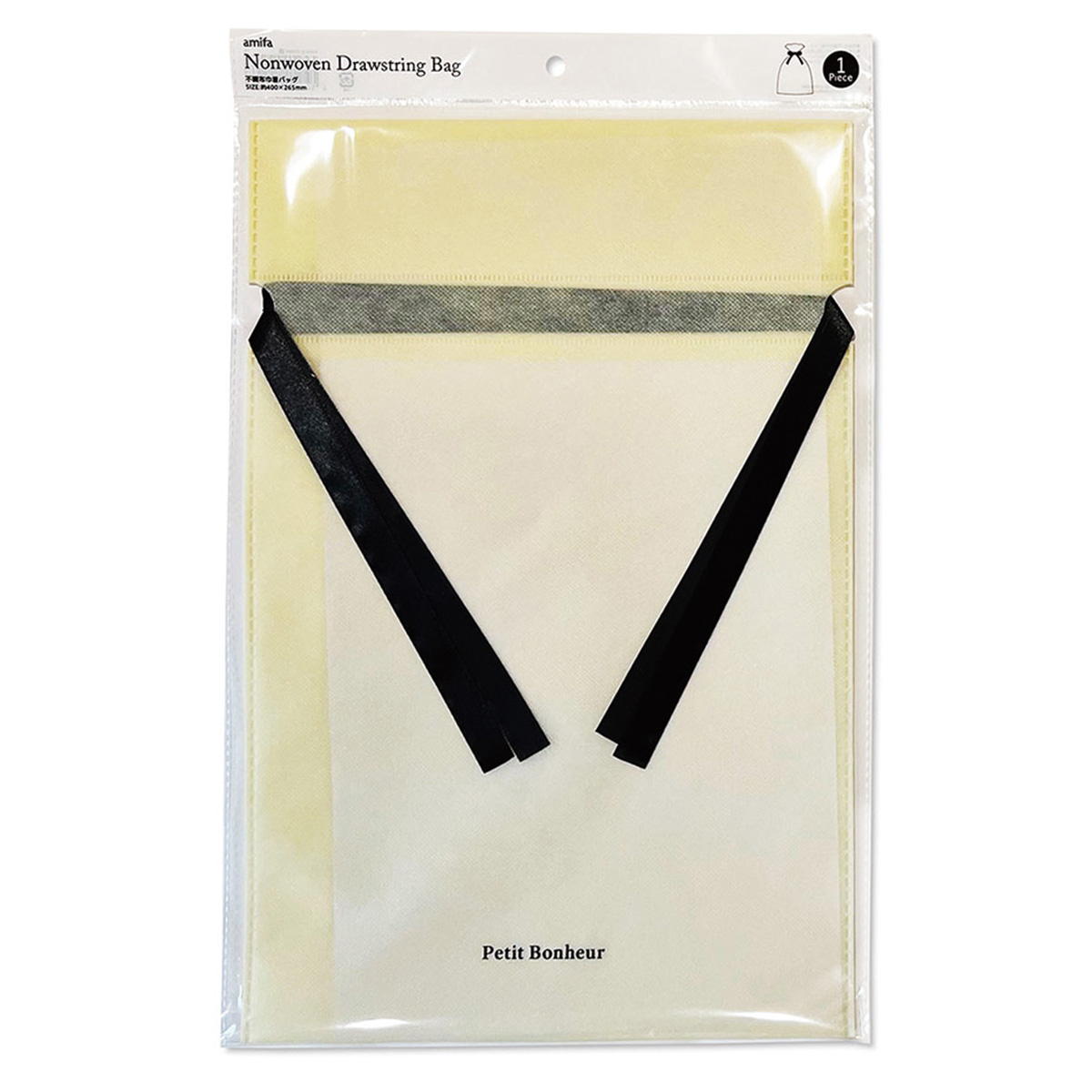 不織布巾着バッグ L シンプルロゴ 367668