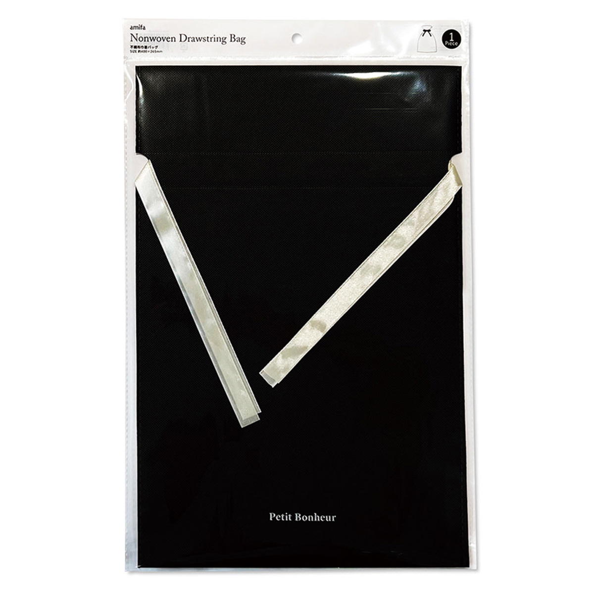 不織布巾着バッグ L シンプルロゴ 367668