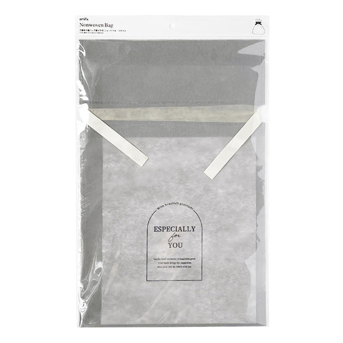 不織布巾着バッグ L ニュートラル・スタイル 367682