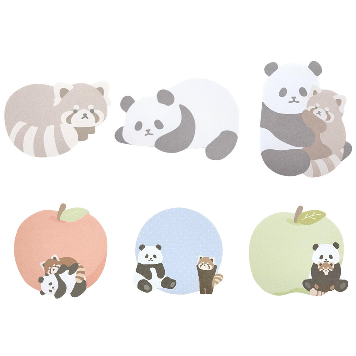 【在庫限り】フレークシール パンダ&レッサー柄 367745