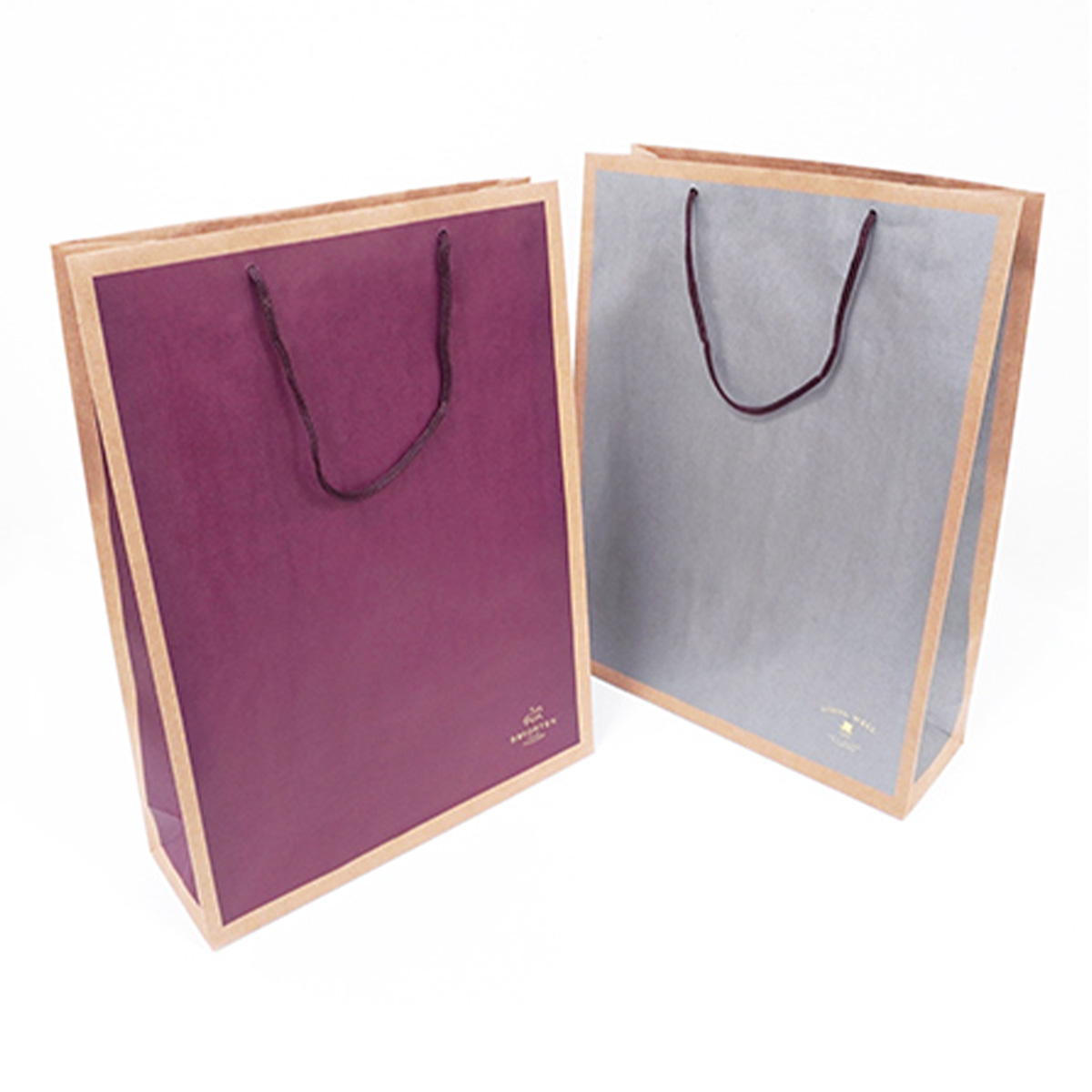 ペーパーバッグ クラフトカラー 箔押し LL 367764