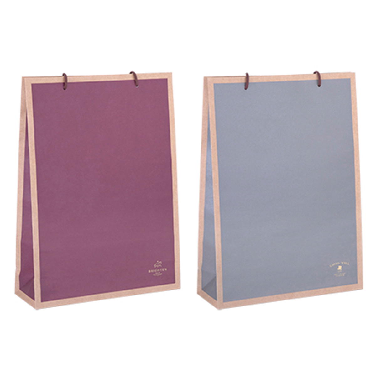 ペーパーバッグ クラフトカラー 箔押し LL 367764