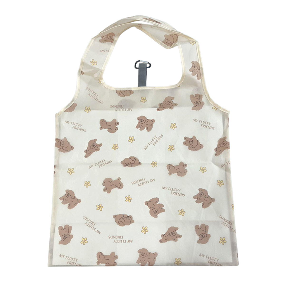 エコバッグL カラビナ付きトイプードルBE 368000