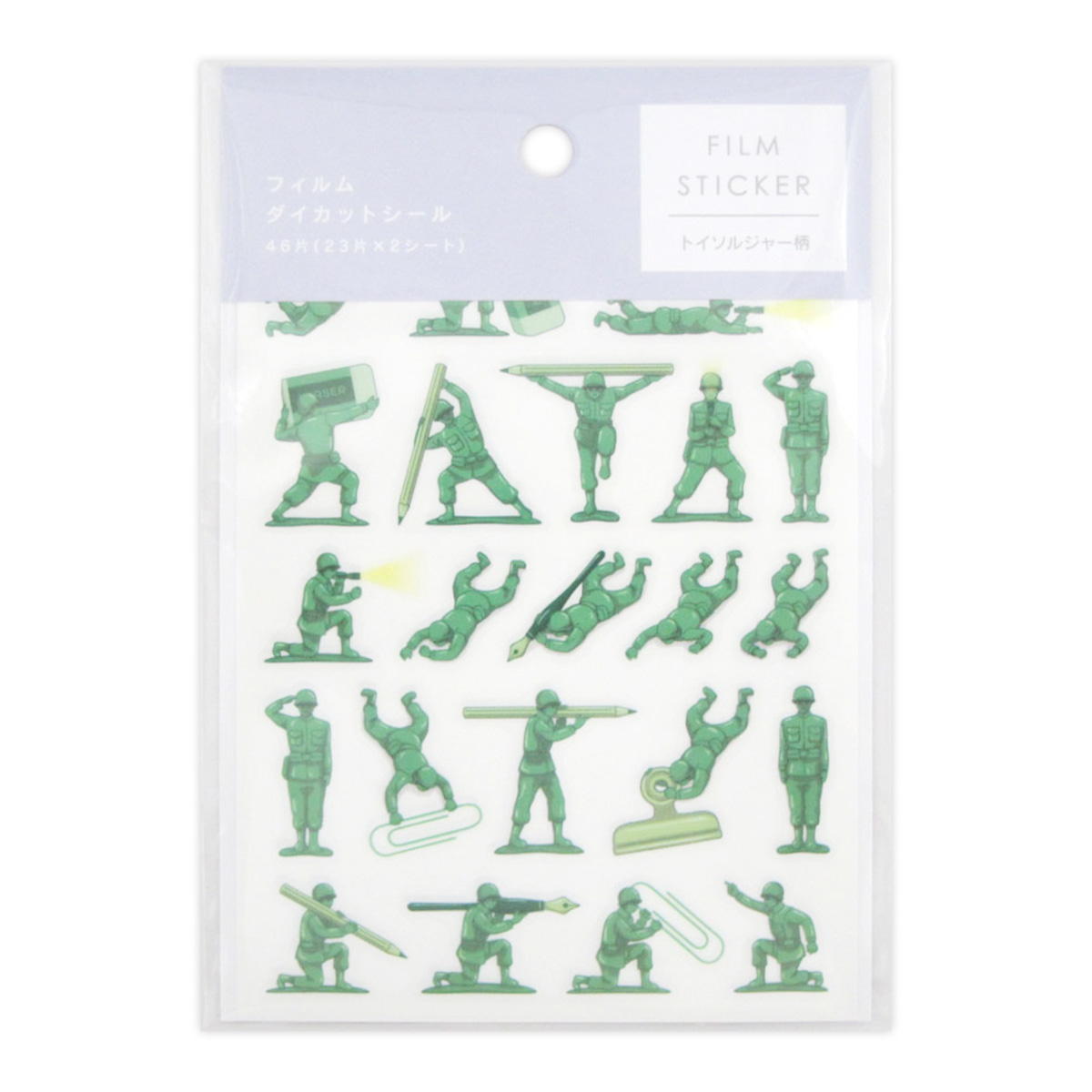 フィルムダイカットシール トイソルジャー柄 46片 368117