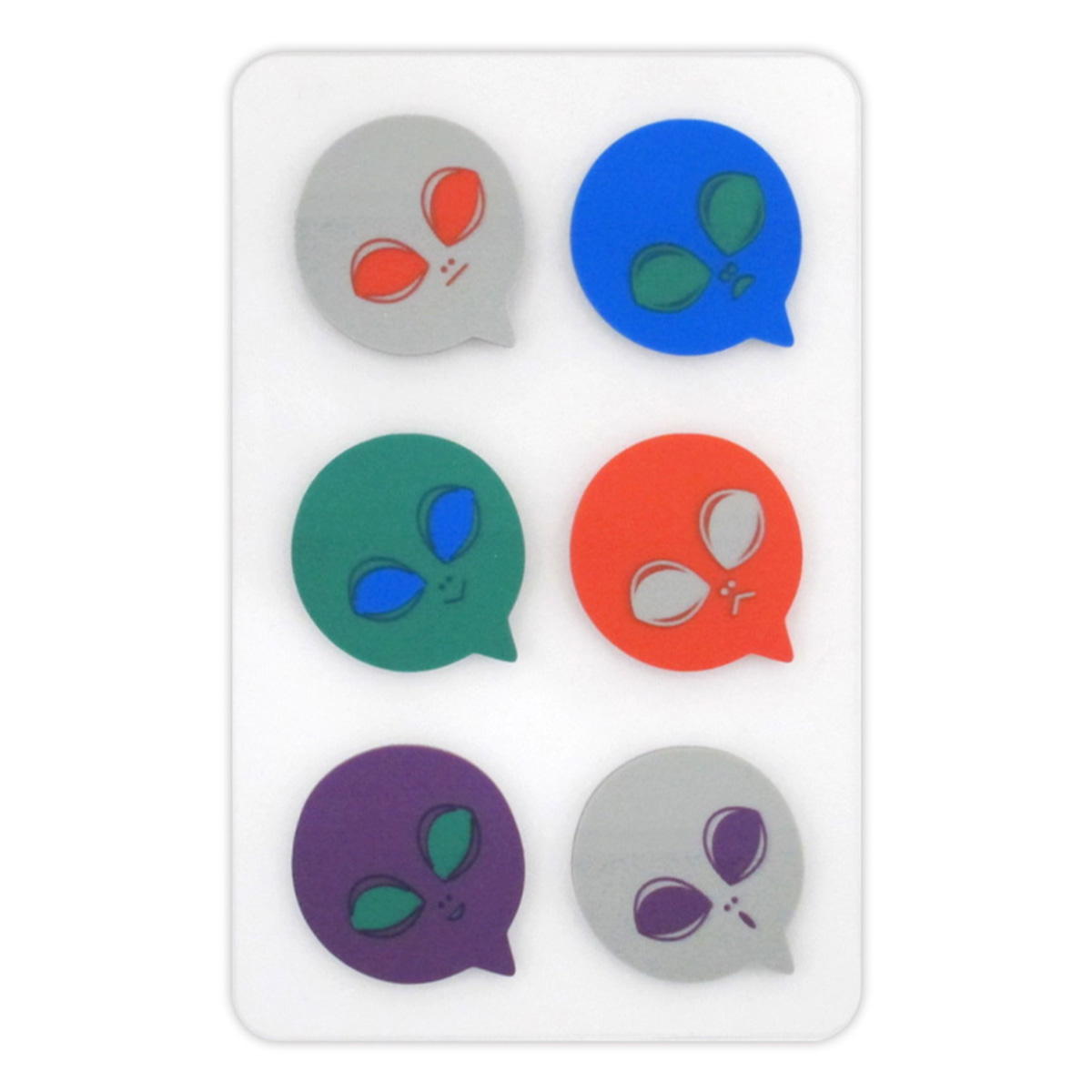 フィルム付箋ふきだし カラフルエイリアン柄120枚 368118