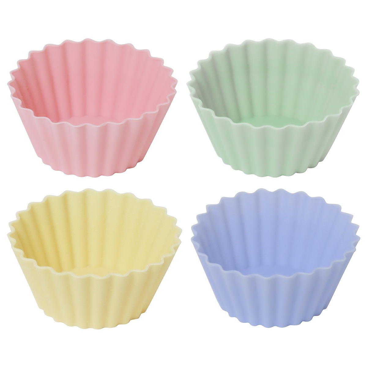 シリコーンおかずカップ くすみカラー6号4個 368301