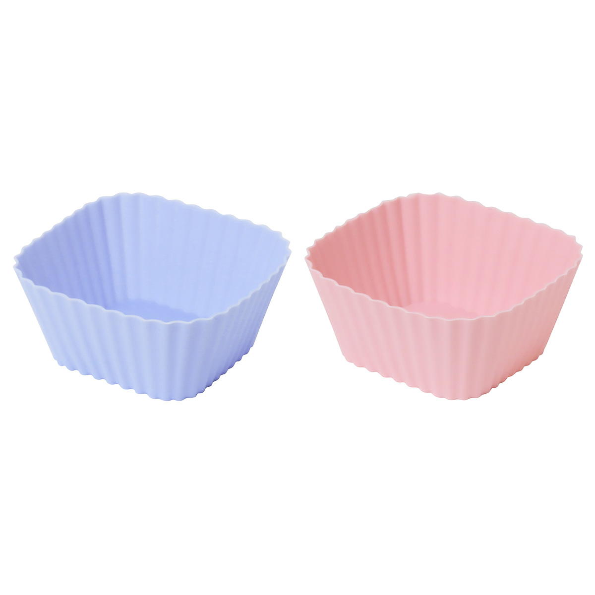 シリコーンおかずカップ くすみカラー角型2個 368304