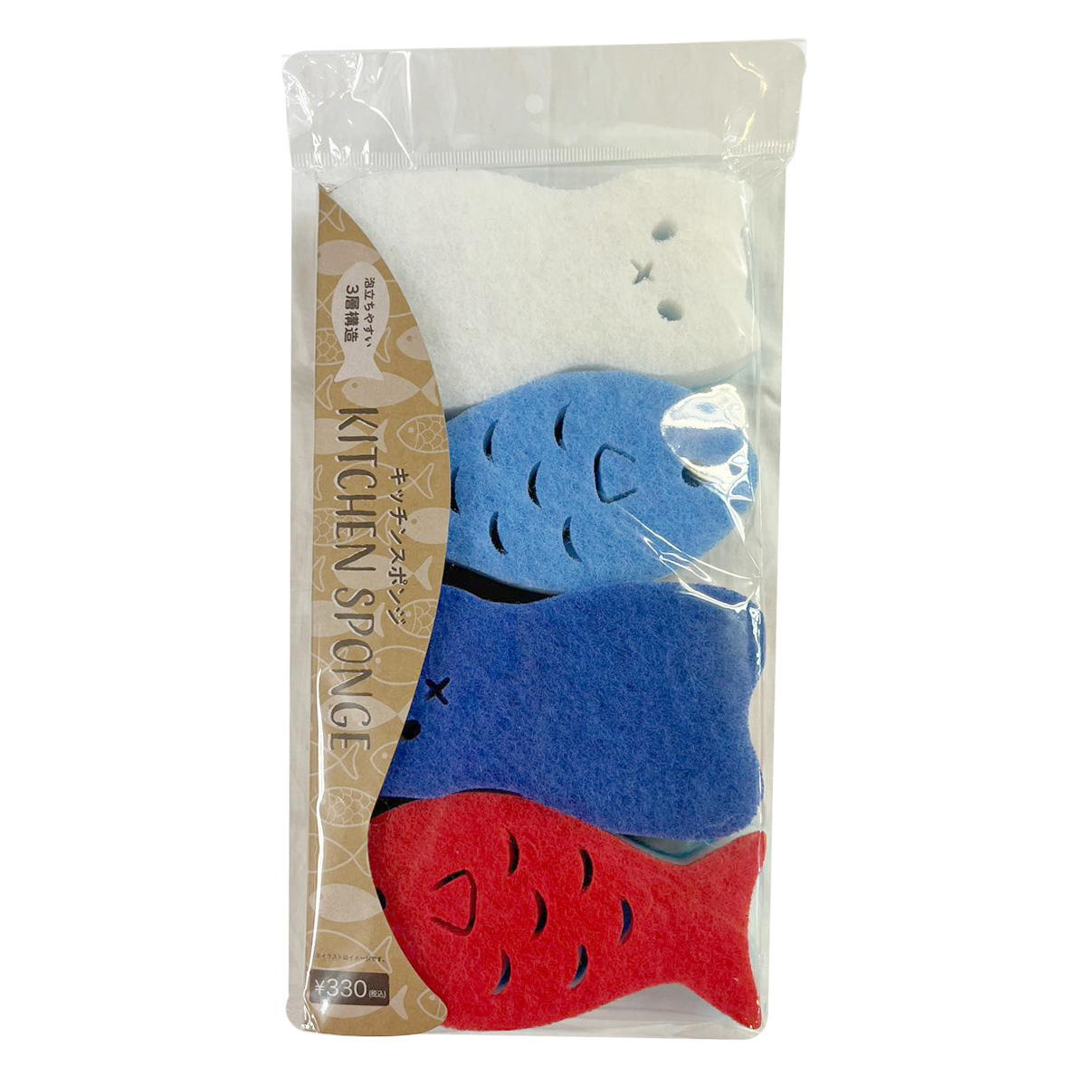 スポンジ4個 ネコ&フィッシュ 368533