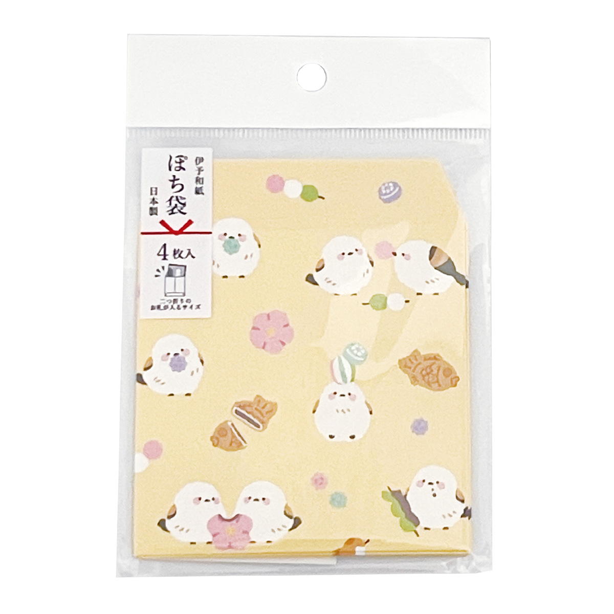 【OUTLET】2つ折りポチ袋4枚入 動物総柄 369323