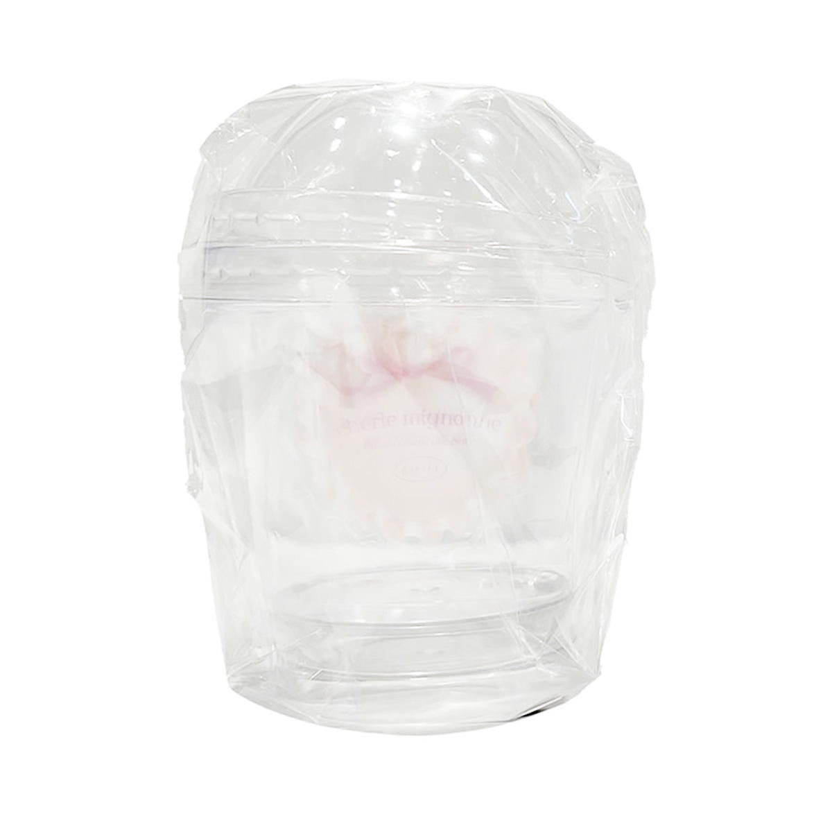 【在庫限り】デザートクリアカップ フタ付 ドーム型 2P バレエコア 369529