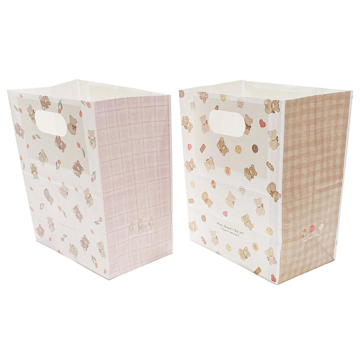 【OUTLET】バレンタイン ギフトバッグ  ペーパーハンディバッグ S マチ付 2P プティベア 369540