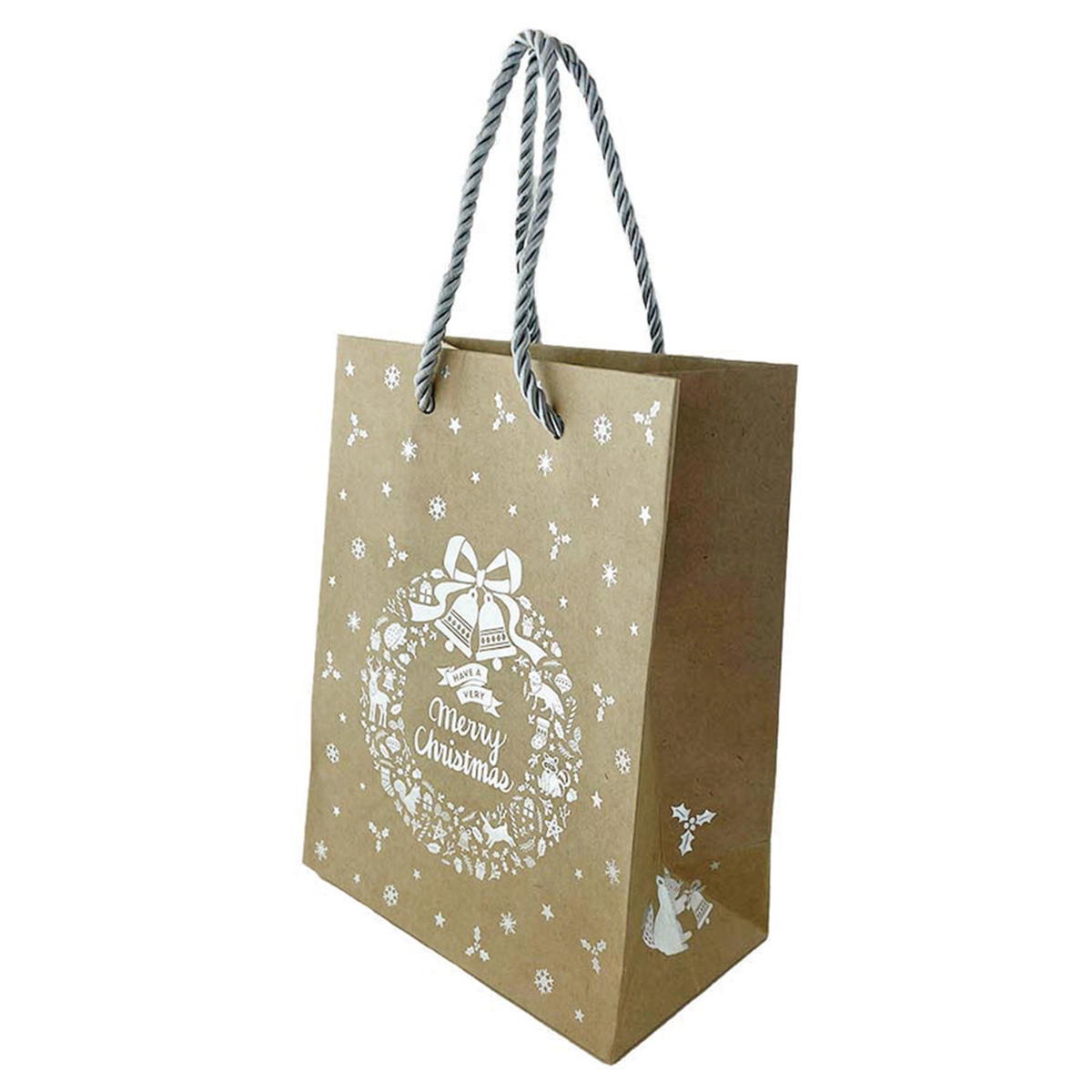 ギフトバッグ ハンドルバッグ S 縦 クリスマスフォレスト 369664
