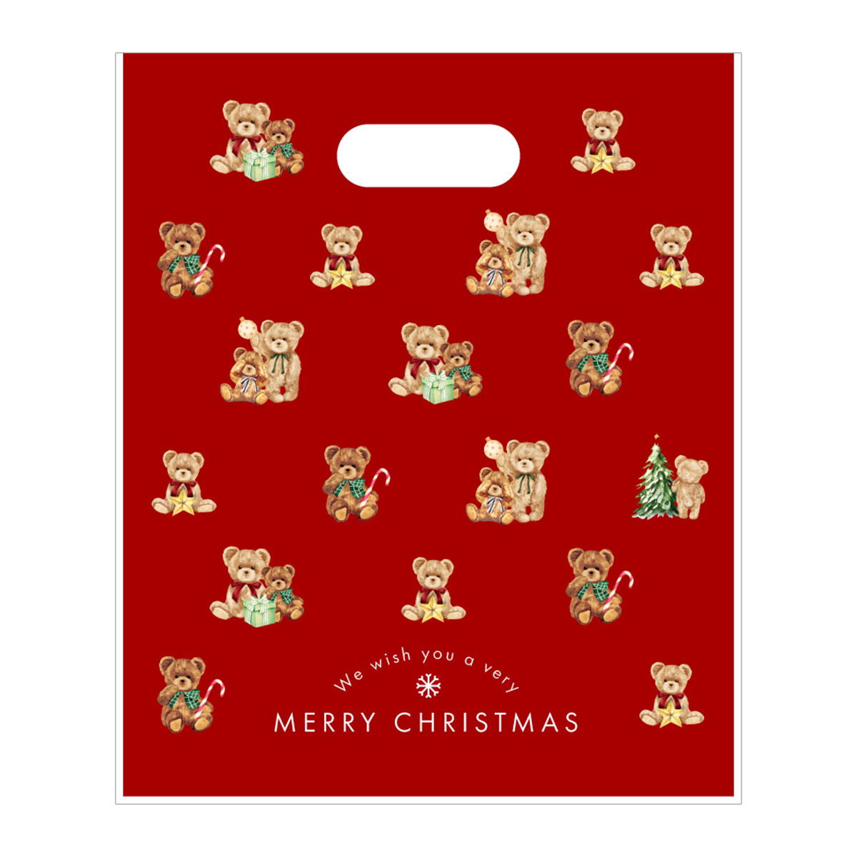 【OUTLET】ソフトハンディバッグ M 4P クリスマスベア 369667