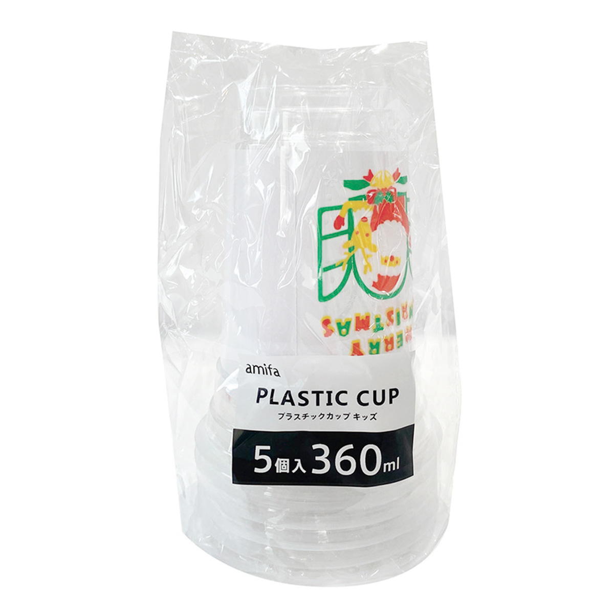 【OUTLET】プラスチックカップ 360ml 5P キッズ 369691