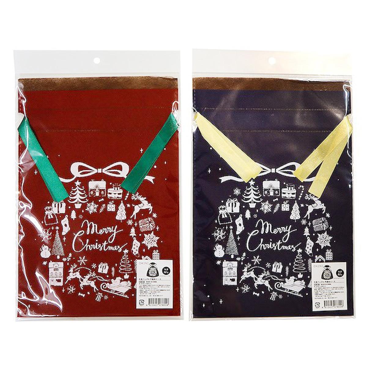 【OUTLET】巾着バッグS 不織布 リース 369774