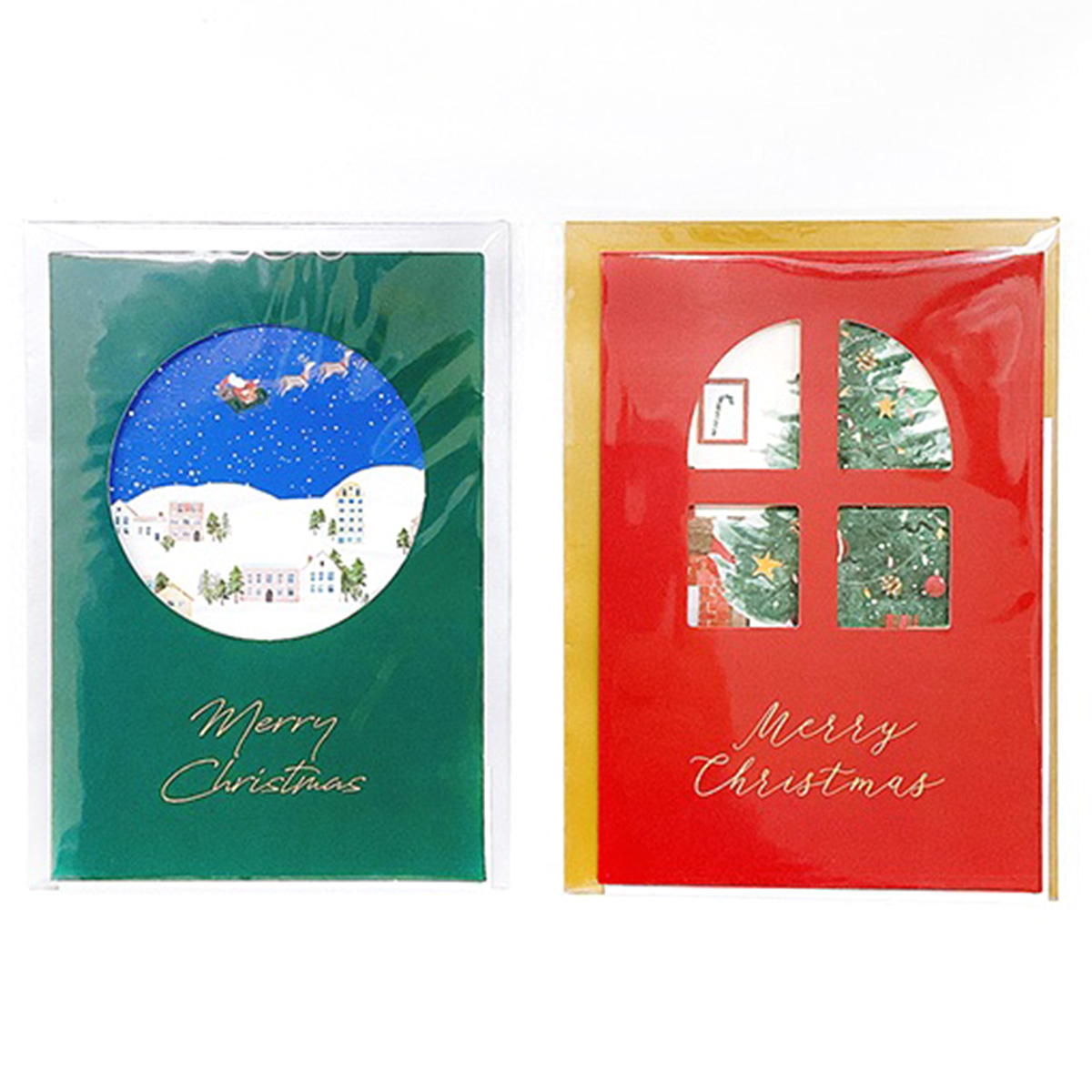 【OUTLET】クリスマスカード クリスマス封筒メッセージカード 369807