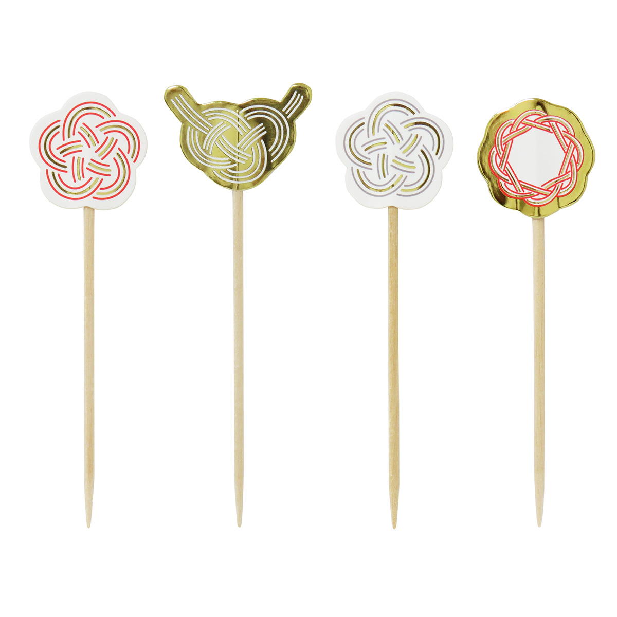 おかずピック 料理ピック ロングフラッグピック 水引柄 8本 369833