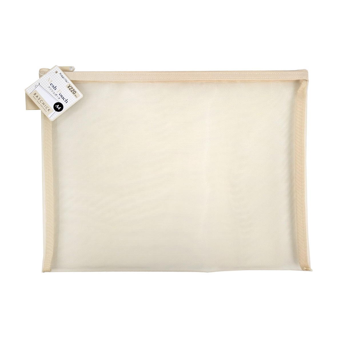 メッシュポーチ A4 ベージュ 370071