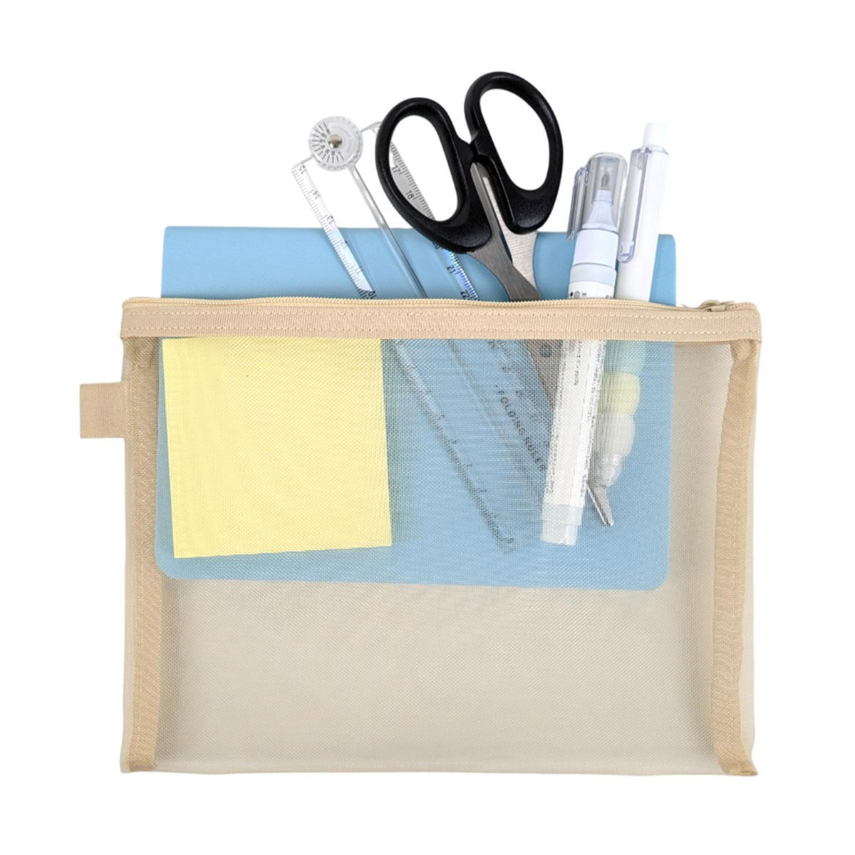 メッシュポーチ A5 ベージュ 370074