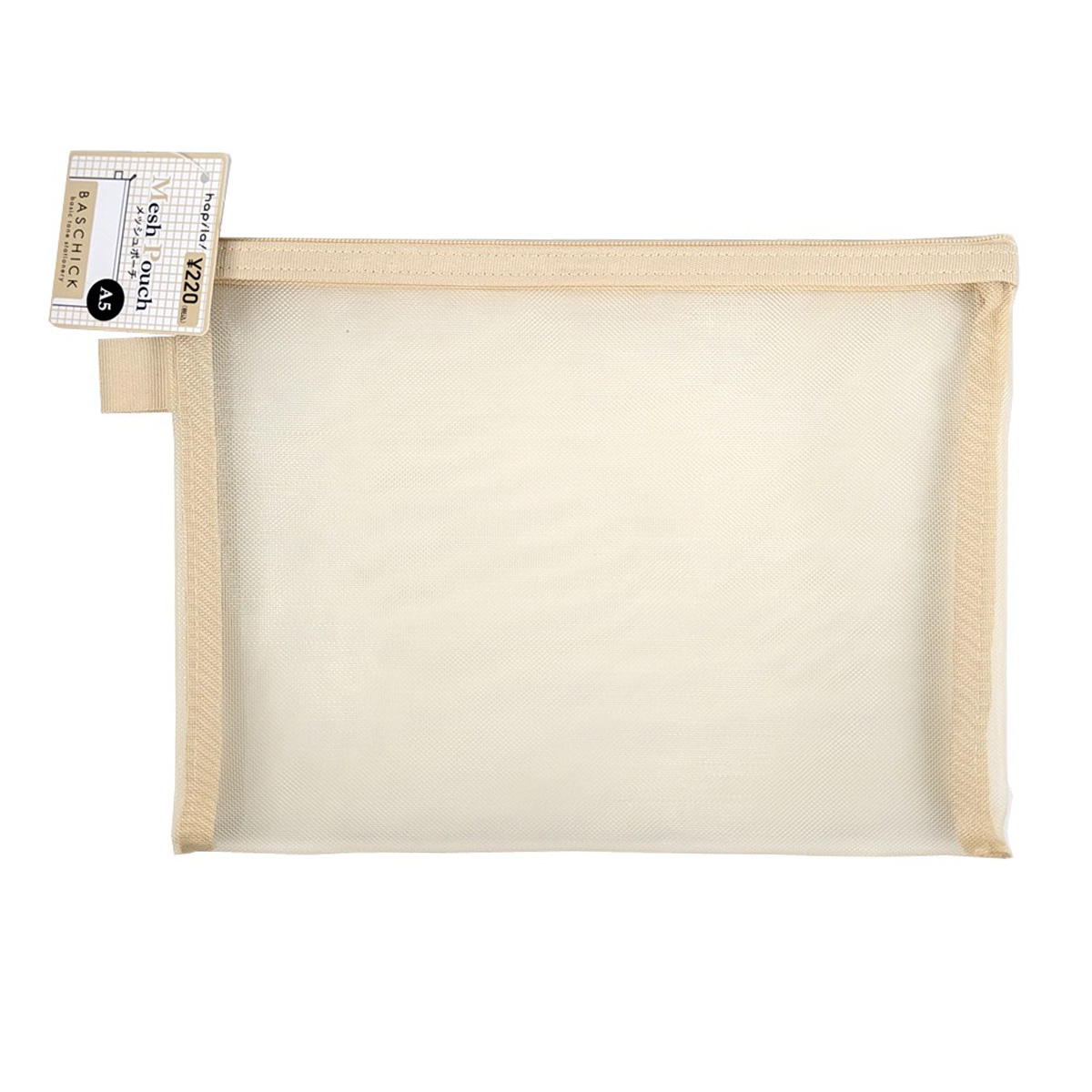 メッシュポーチ A5 ベージュ 370074