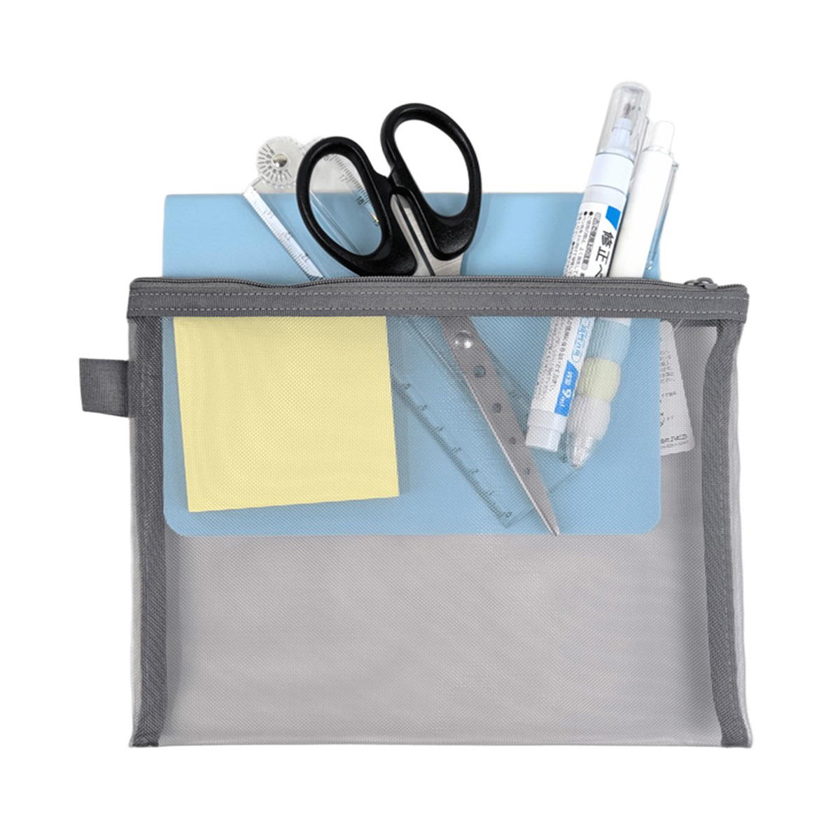 メッシュポーチ A5 グレー 370075