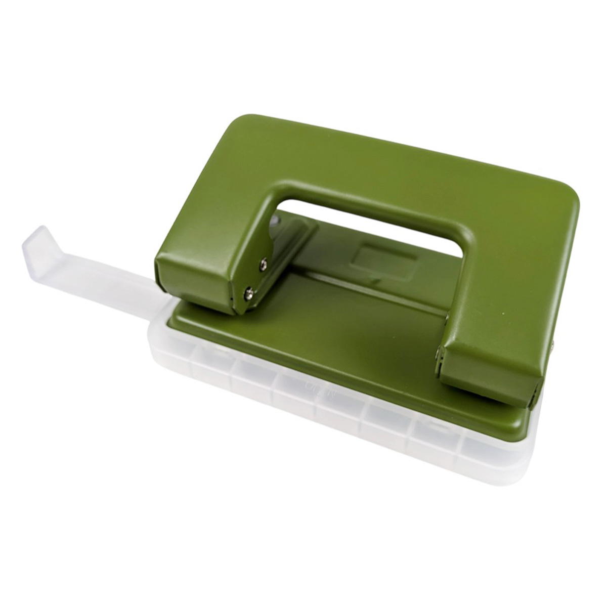 2穴パンチ ゲージ付10枚 カーキ 370094