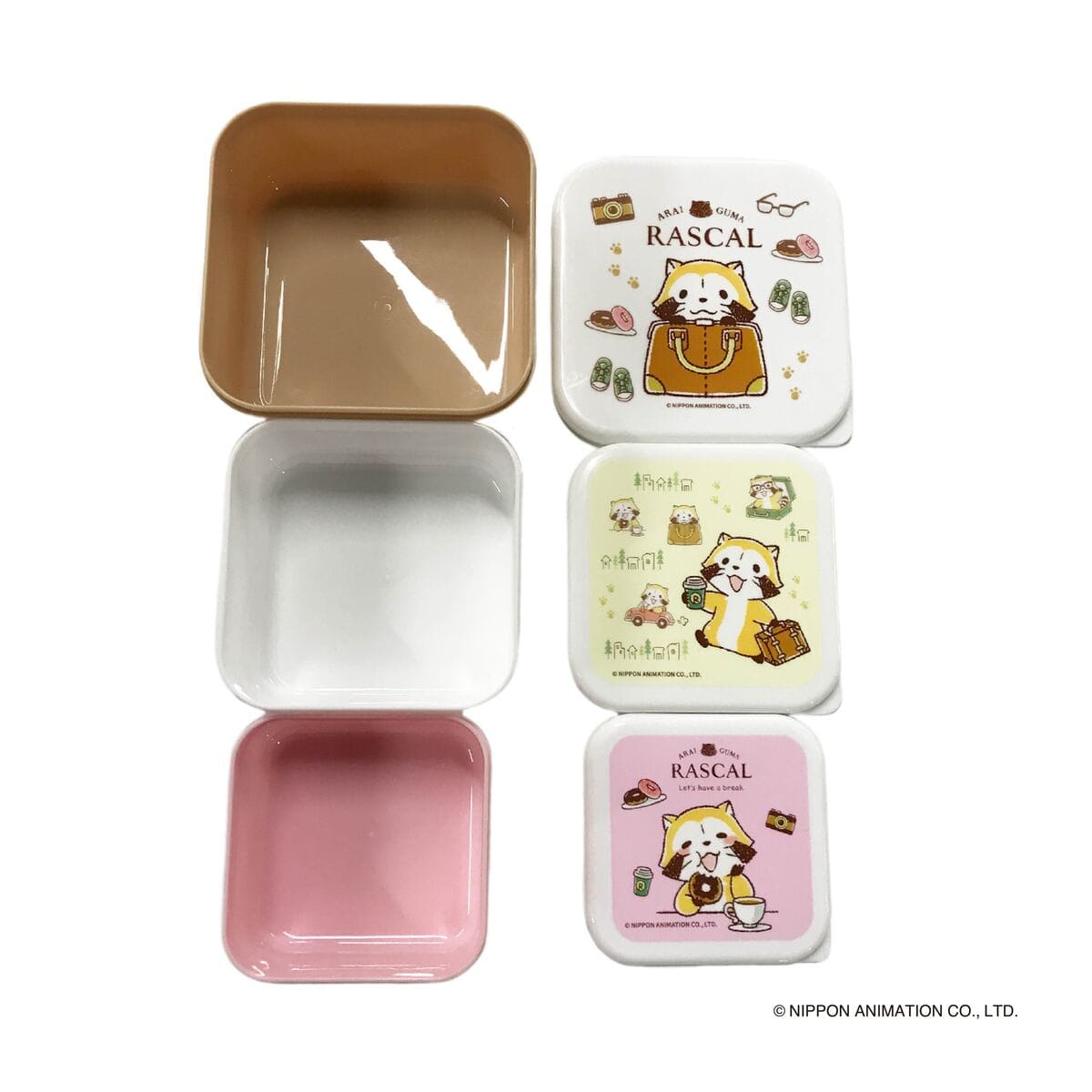 ラスカル ( カフェ柄 ) ランチボックス 3 個セット 370217