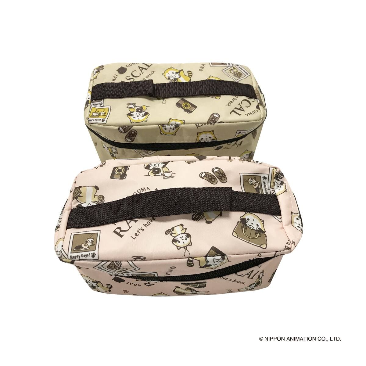 ラスカル ( カフェ柄 ) アルミランチバッグ 2段お弁当箱用 370218