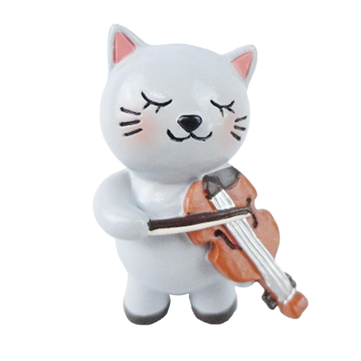 音楽隊レジンオブジェねこ 370487