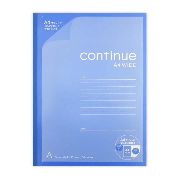 A4ワイドノート コンティニュー A罫 30枚 SH 370868