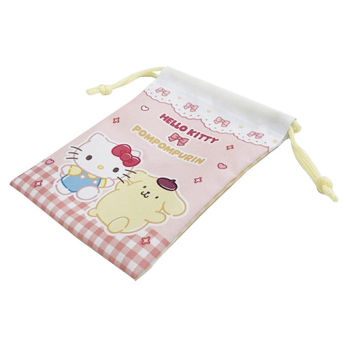 sanrio キティプリンミニ巾着ギンガムチェック 370889