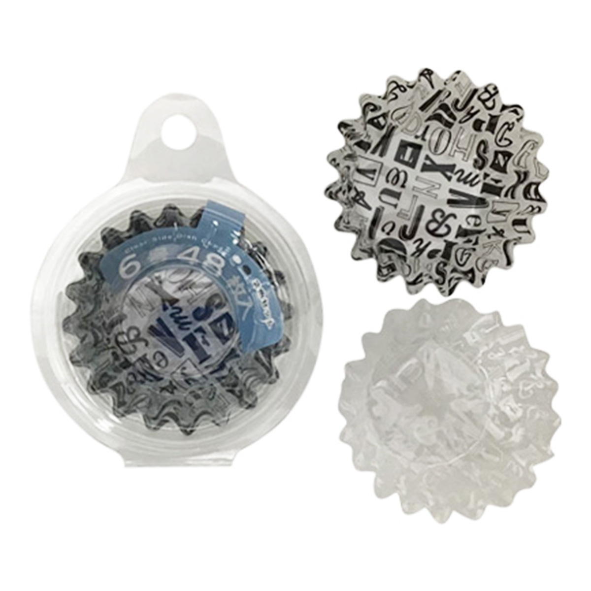 クリアおかずカップ 6号48P アルファベット 370944