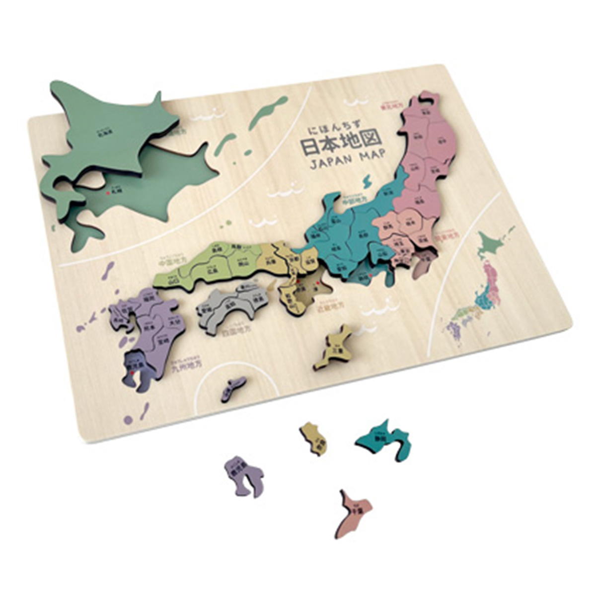 木製日本地図パズル 371028