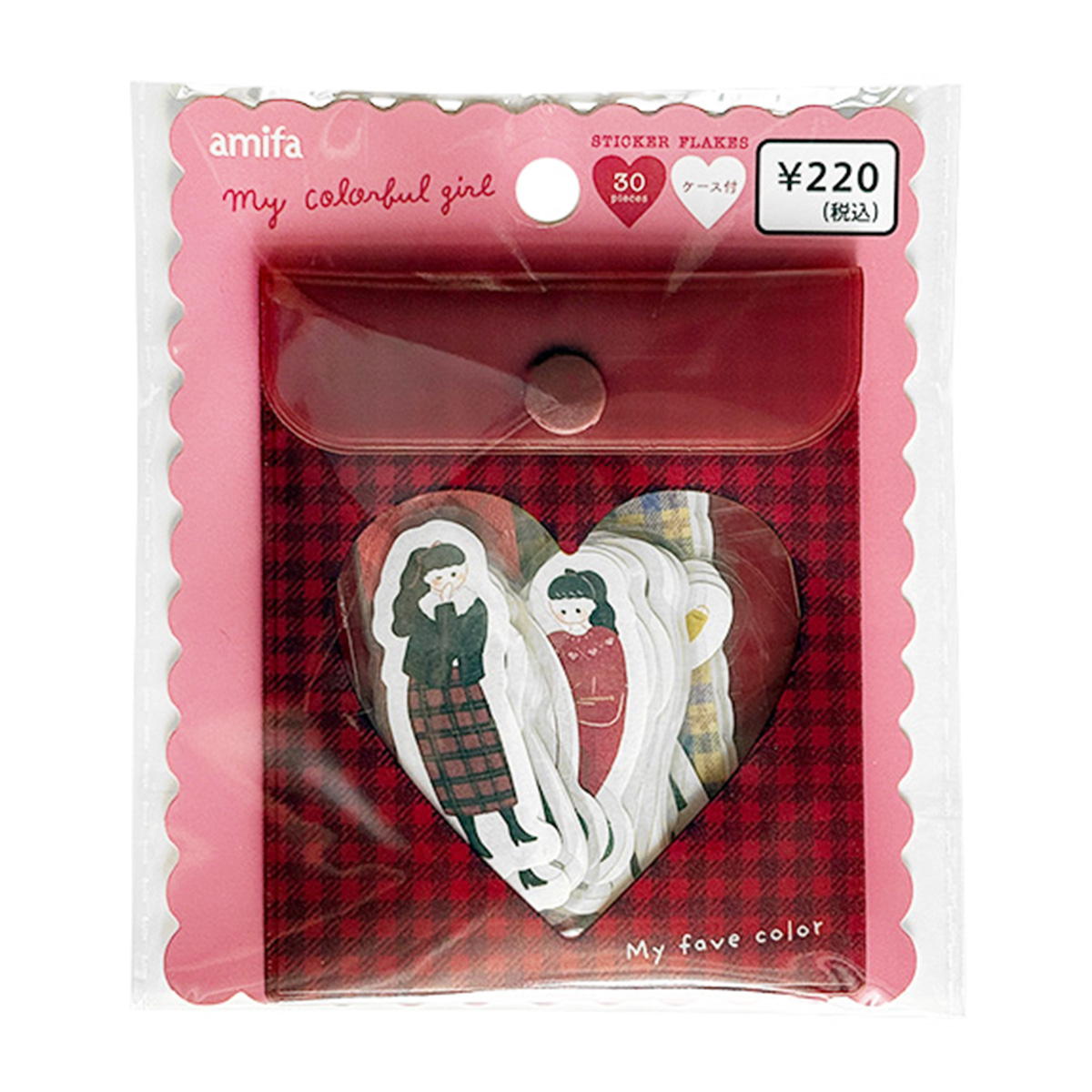 フレークシール 30P マイカラフルガール RED 371056