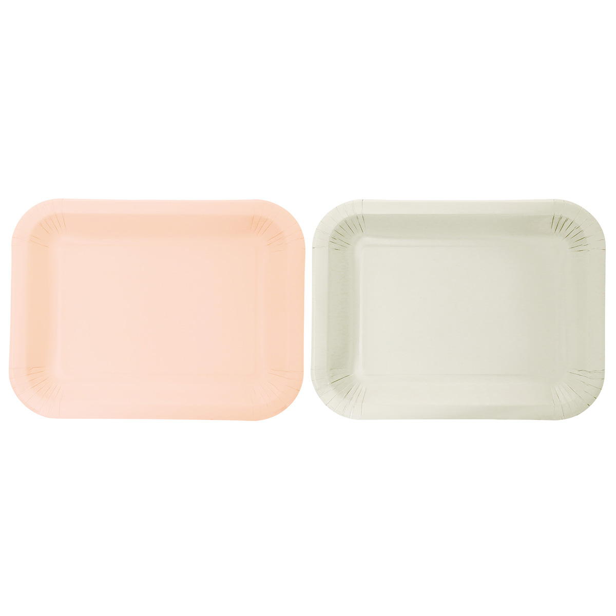 ペーパープレートソフトカラー スクエア 6枚 371083