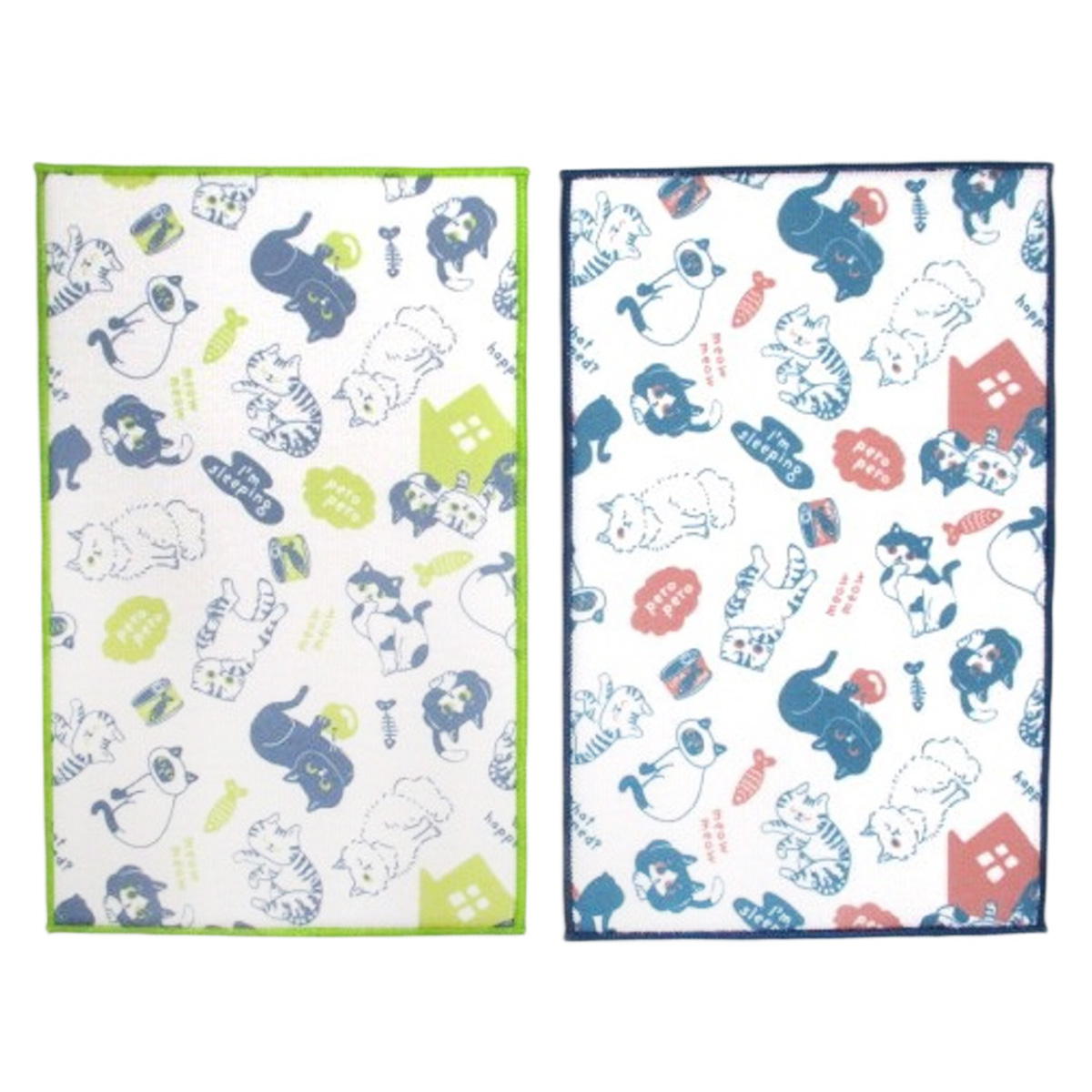 水切りマット 2枚セット ねこ柄 371286