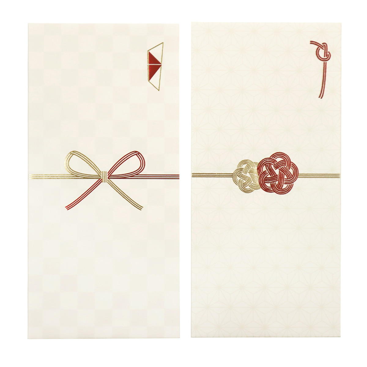 ポチ袋 万型 3P 二色箔 結び 371463