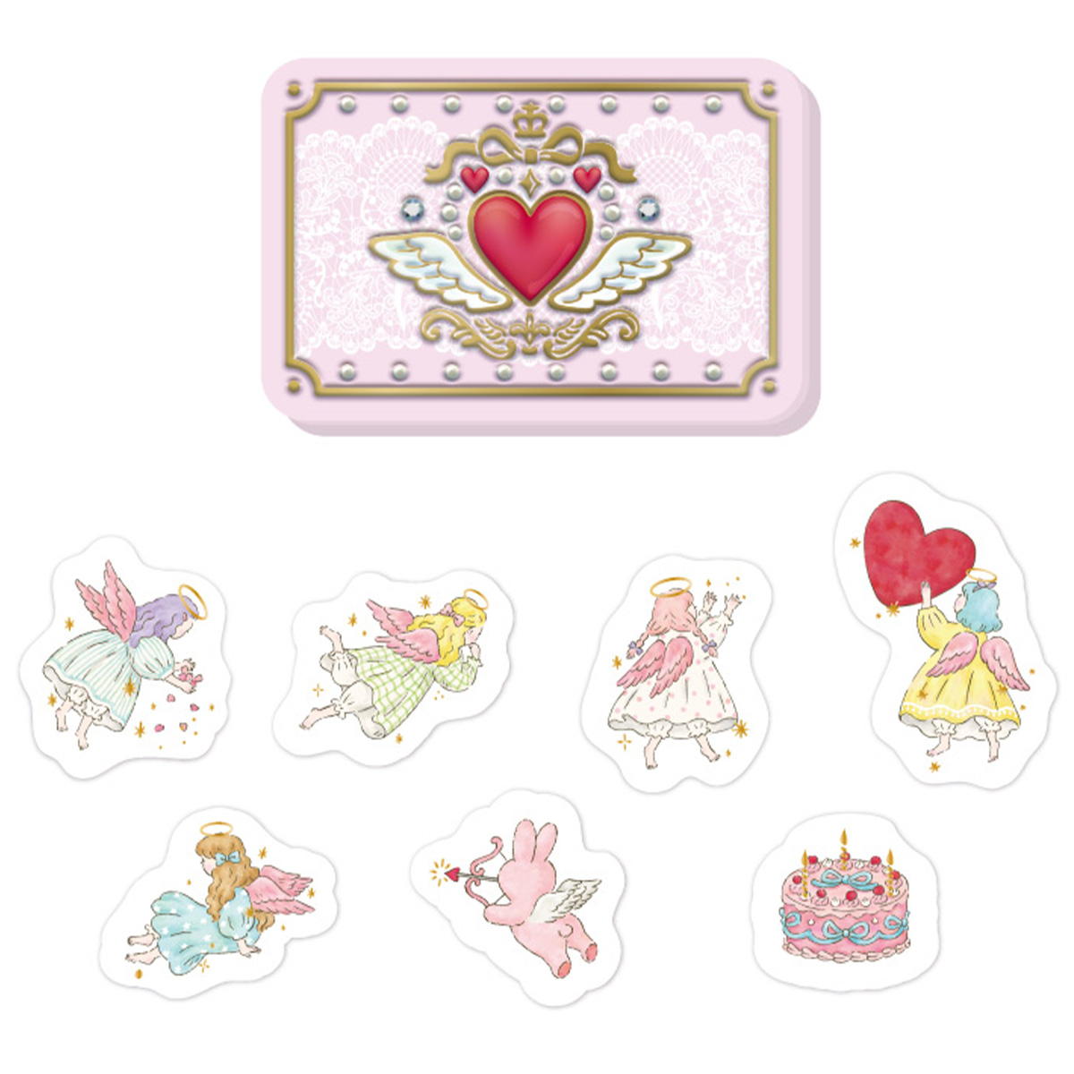 缶入りフレークシール 21P てんし 371485