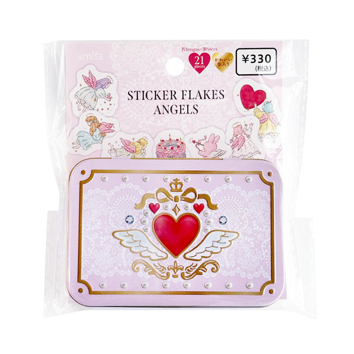 缶入りフレークシール 21P てんし 371485